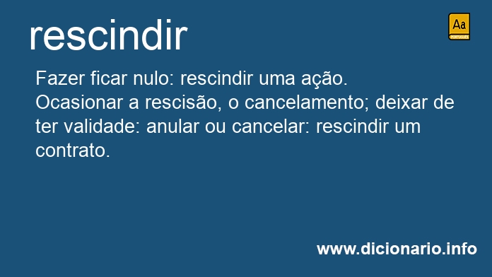 Significado de rescindssemos
