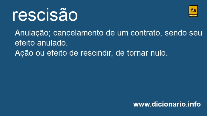 Significado de rescises