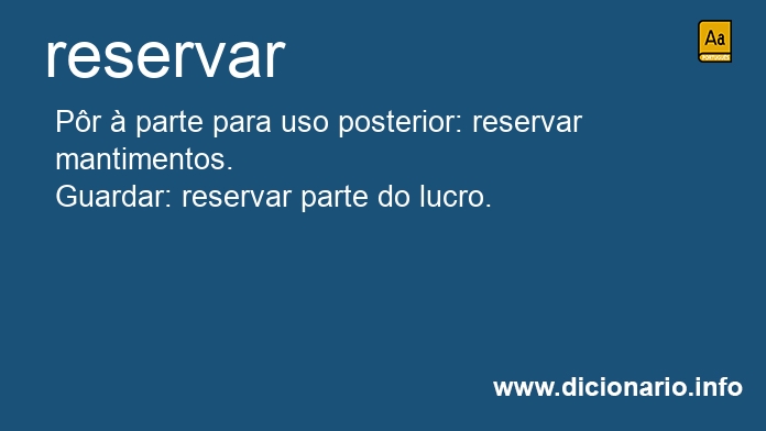 Significado de reservais