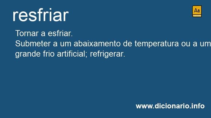 Significado de resfriara