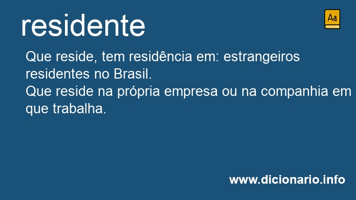 Significado de residentes