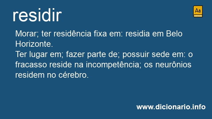 Significado de residiam