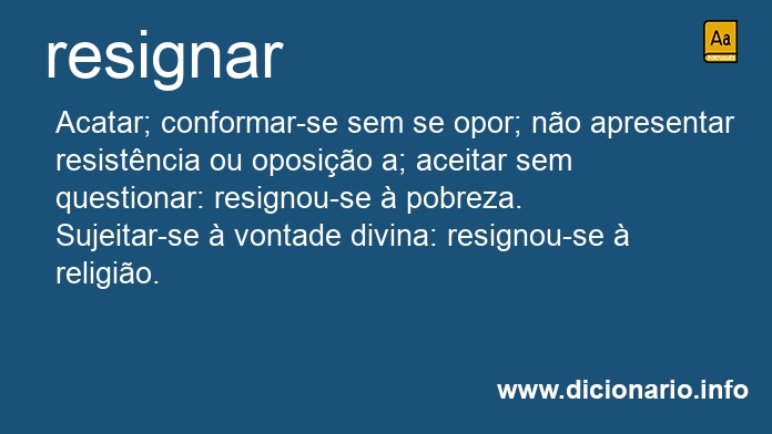 Significado de resigna