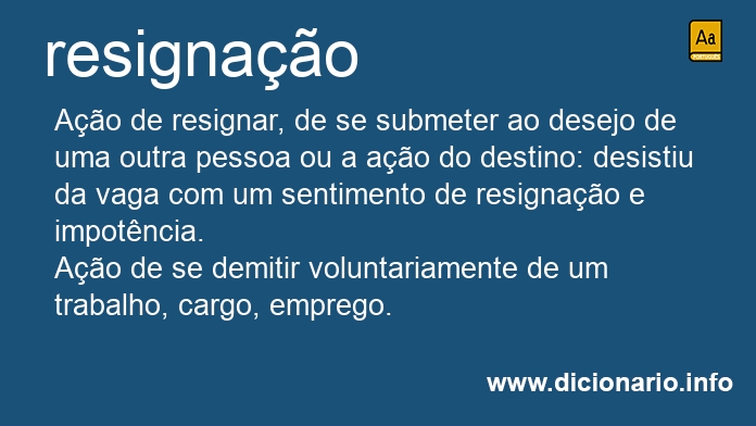 Significado de resignao