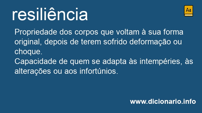 Significado de resilincia