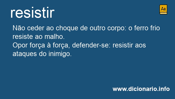 Significado de resiste