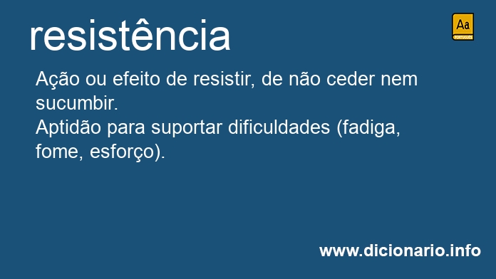 Significado de resistncias