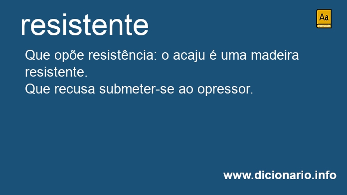 Significado de resistente