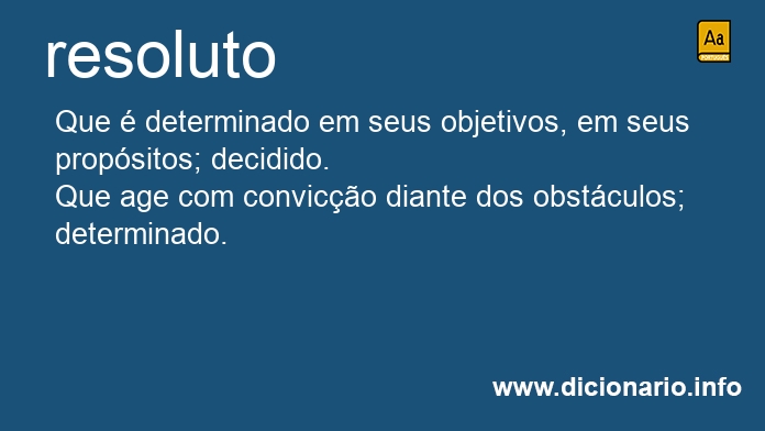 Significado de resoluto