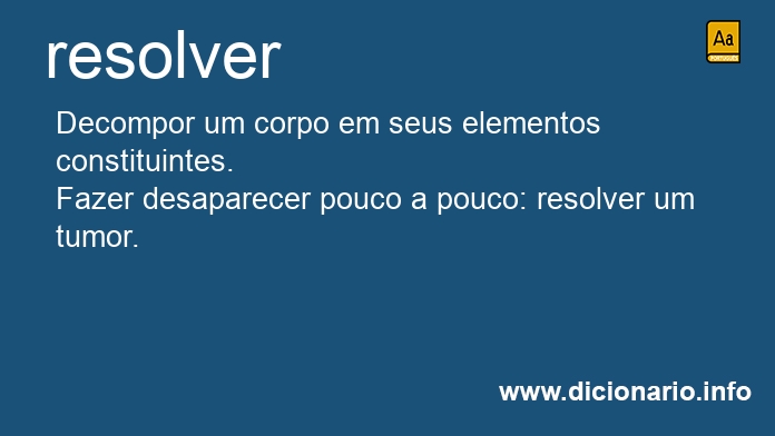 Significado de resolver