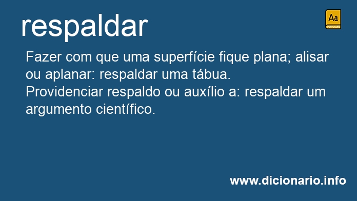 Significado de respaldam