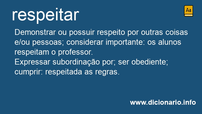 Significado de respeitar