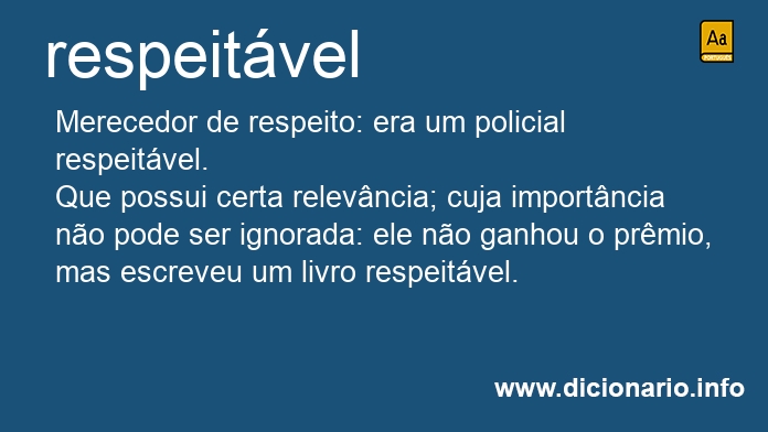 Significado de respeitvel