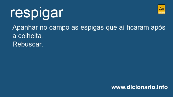 Significado de respigares