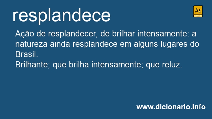 Significado de resplandece