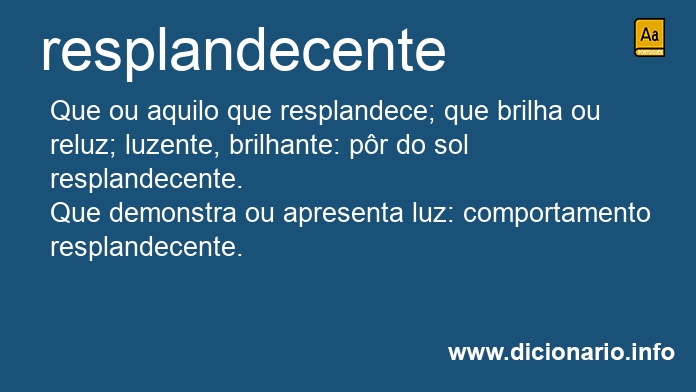 Significado de resplandecentes