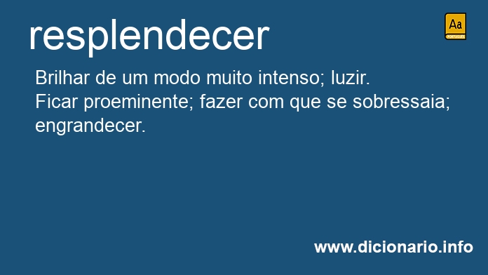 Significado de resplendecer