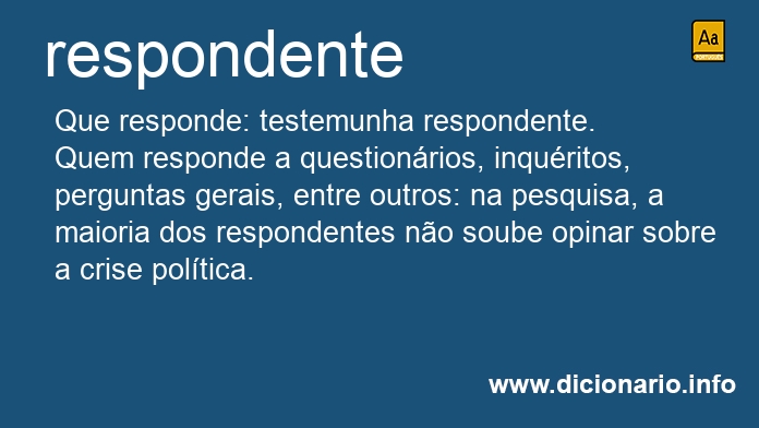 Significado de respondente