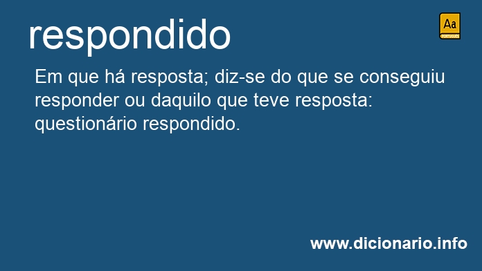 Significado de respondida