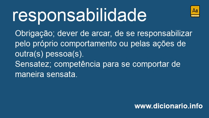 Significado de responsabilidade