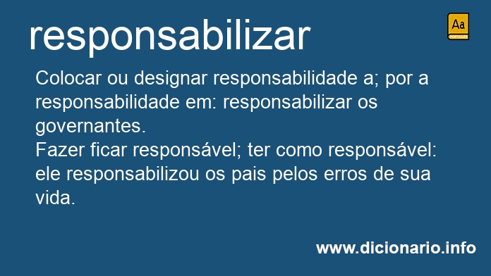 Significado de responsabilizeis