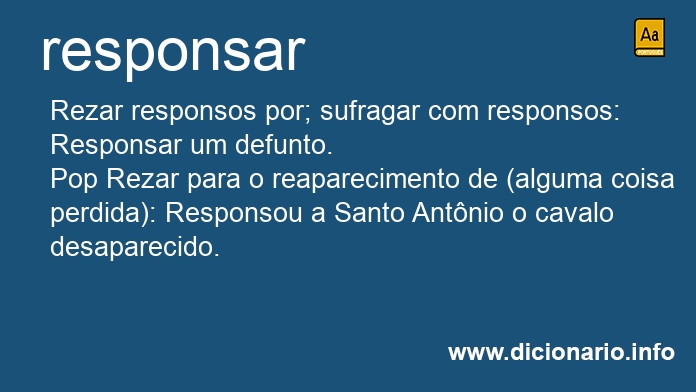 Significado de responsando