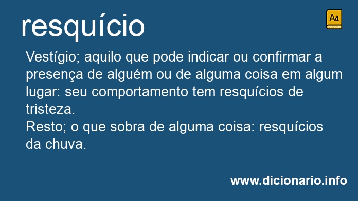 Significado de resqucio