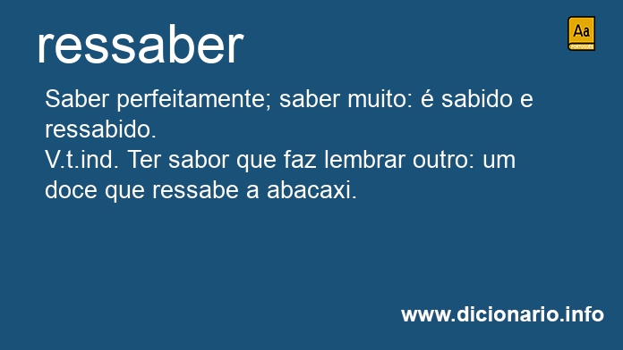 Significado de ressabais