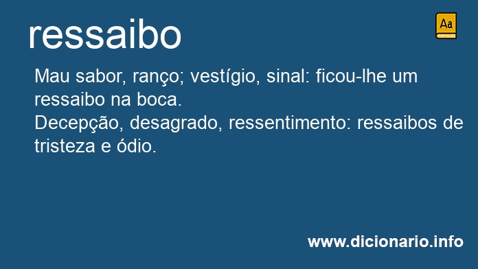 Significado de ressaibo