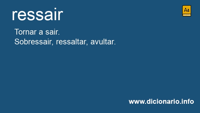 Significado de ressair