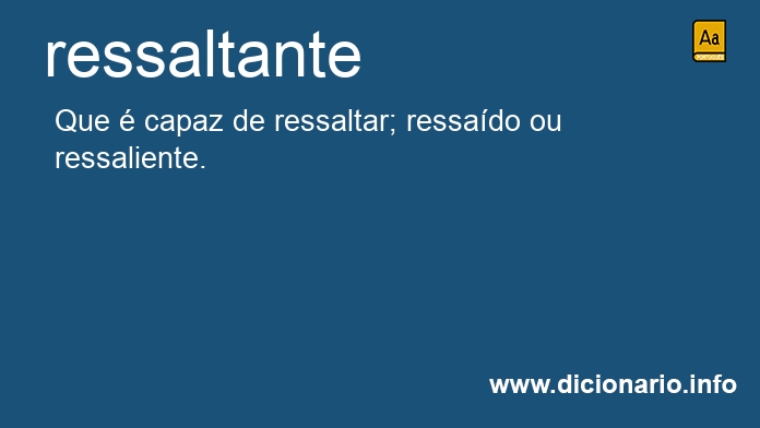 Significado de ressaltantes
