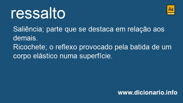 Significado de ressalto