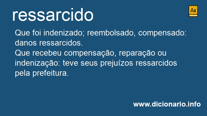 Significado de ressarcido