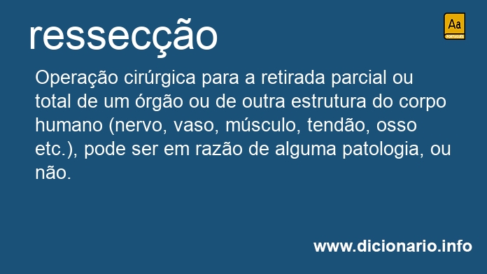 Significado de resseco
