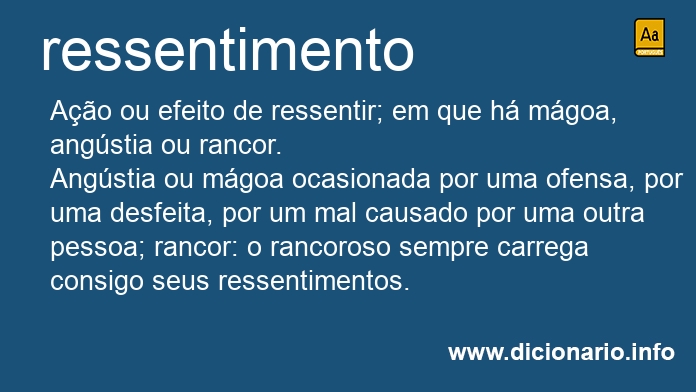 Significado de ressentimento