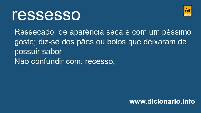 Significado de ressesso