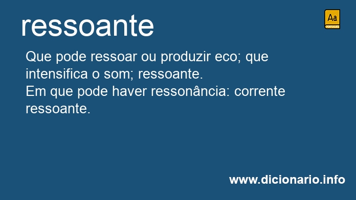 Significado de ressoantes