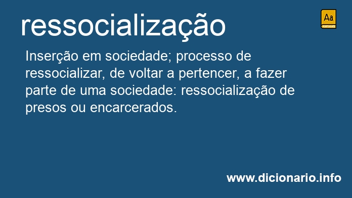Significado de ressocializao