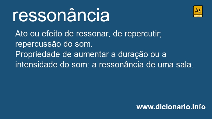 Significado de ressonncia