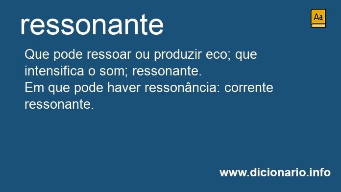 Significado de ressonante