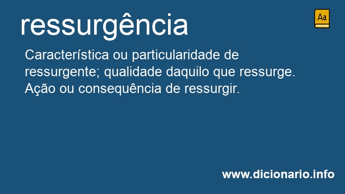 Significado de ressurgncia