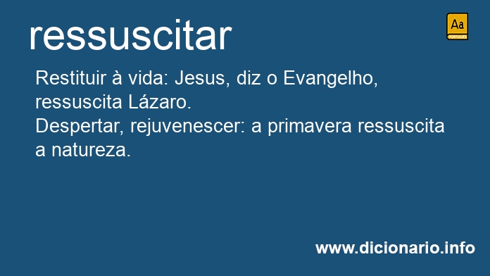 Significado de ressuscitar