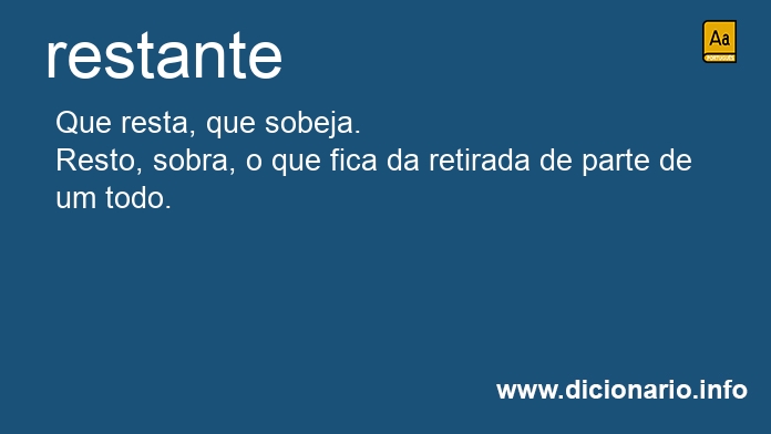 Significado de restante