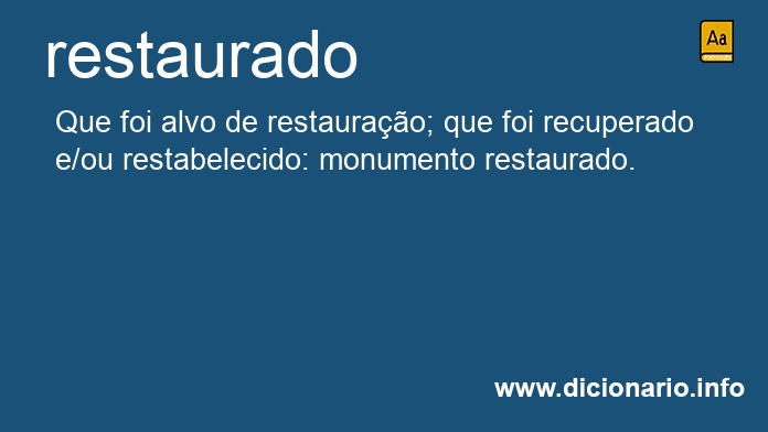 Significado de restaurada