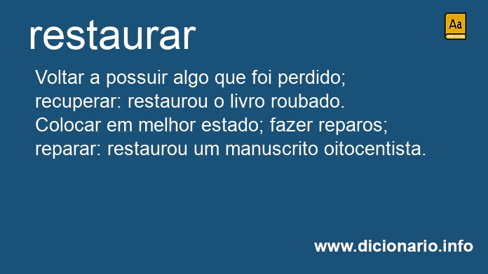 Significado de restaurando