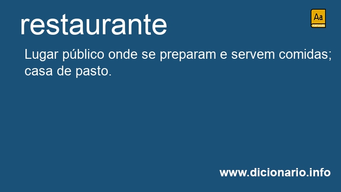 Significado de restaurante