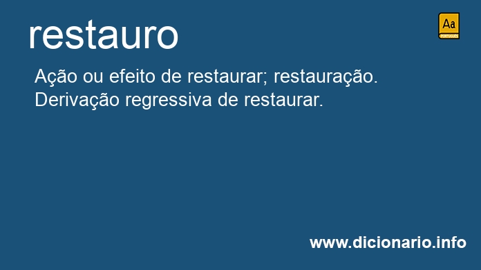 Significado de restauro