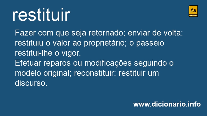 Significado de restitui