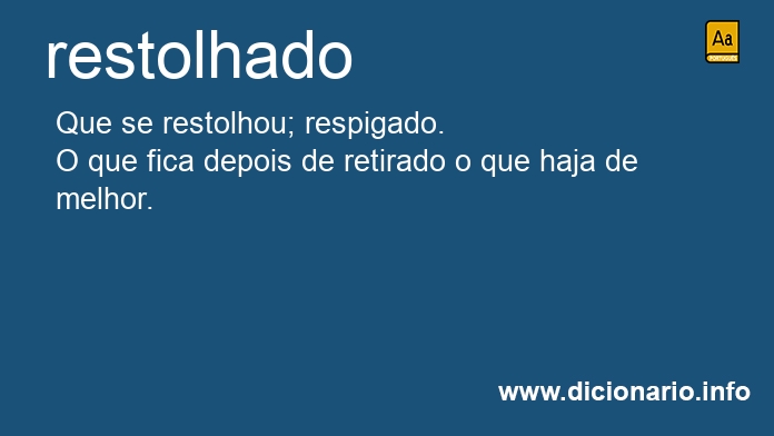 Significado de restolhado