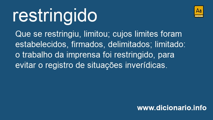 Significado de restringido